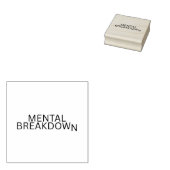 Mental Breakdown Custom Wood Handle Office Stamp ラバースタンプ (押印)