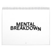 Mental Breakdown Minimalist Oversized Yearly  カレンダー (カバー)
