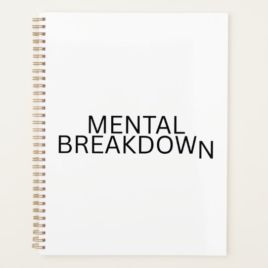 Mental Breakdown Productivity Strategy Planner プランナー手帳 (正面)