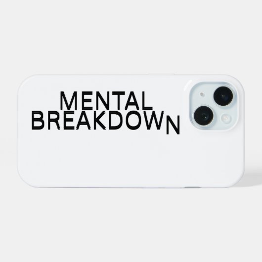 Mental Breakdown Rugged iPhone Protection Case 15ケース (裏面横)