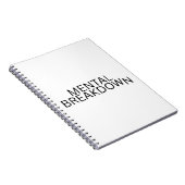 Mental Breakdown Typographic Project Log Notebook ノートブック (右側)