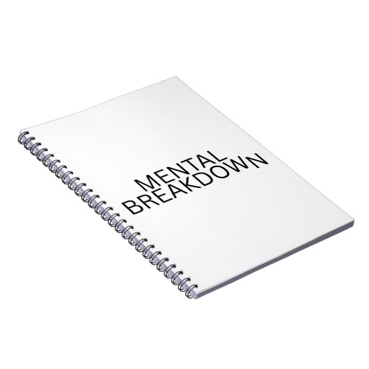 Mental Breakdown Typographic Project Log Notebook ノートブック (右側)