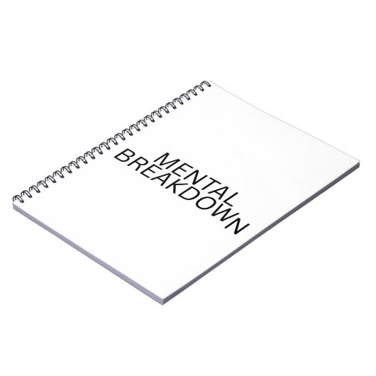 Mental Breakdown Typographic Project Log Notebook ノートブック (左側)