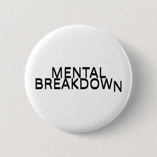 Mental Breakdown Typography Lapel Pin  缶バッジ (正面)