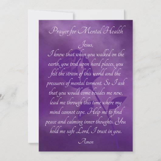 Mental Healthカードの修復祈りの言葉 (正面)