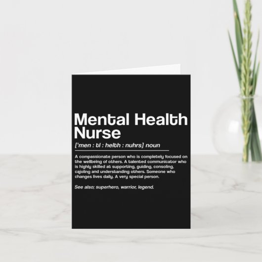Mental Healthナース定義 カード (正面)