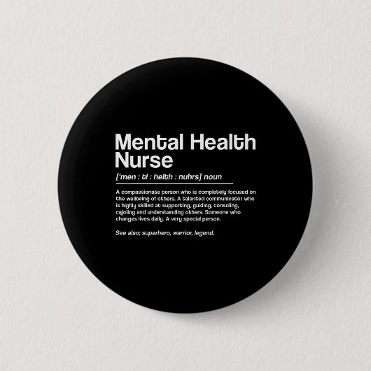 Mental Healthナース定義 缶バッジ (正面)