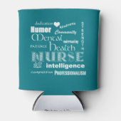 Mental Healthナース属性/白文字+ハート 缶クーラー (正面)