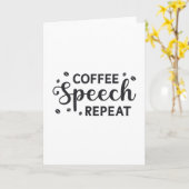 Mental Health Awareness Coffee Speech Repeat カード (黄色い花)