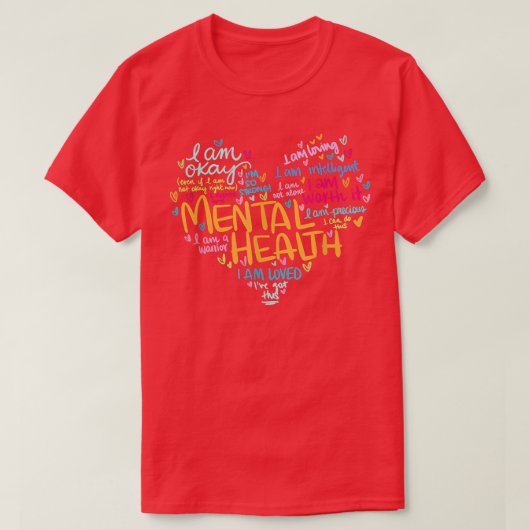 Mental Health Awareness Depression Pullover Heart  Tシャツ (デザイン正面)