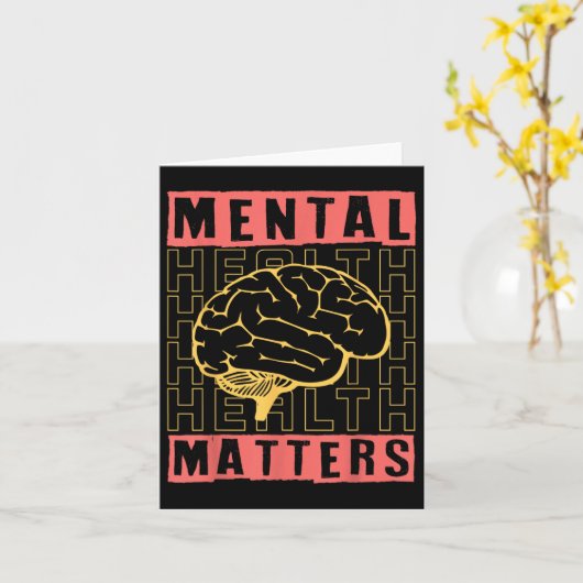 Mental Health Awareness Depression Suicide Prevent カード (黄色い花)
