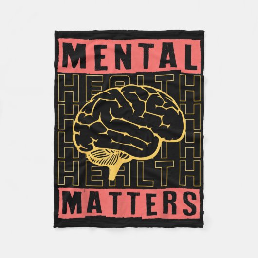 Mental Health Awareness Depression Suicide Prevent フリースブランケット (正面)