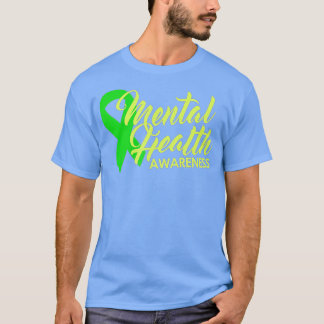 Mental Health Awareness Green Ribbon  Tシャツ