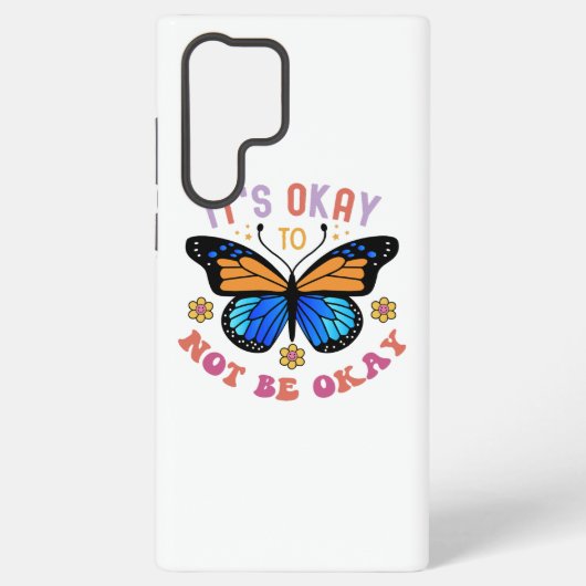 Mental Health Awareness Monarch Butterfly Samsung Galaxyケース (裏面)