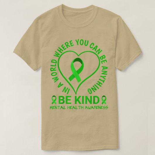 Mental Health Awareness Month 2022 - Be Kind Menta Tシャツ (デザイン正面)