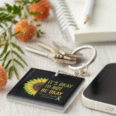 Mental Health Awareness Sunflower  キーホルダー (正面右)