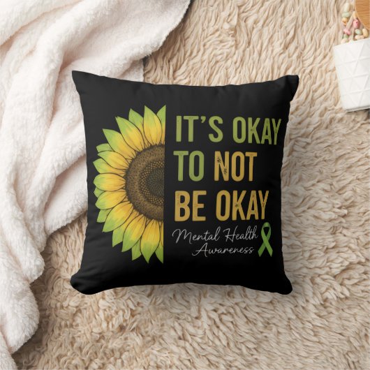 Mental Health Awareness Sunflower クッション (ブランケット)