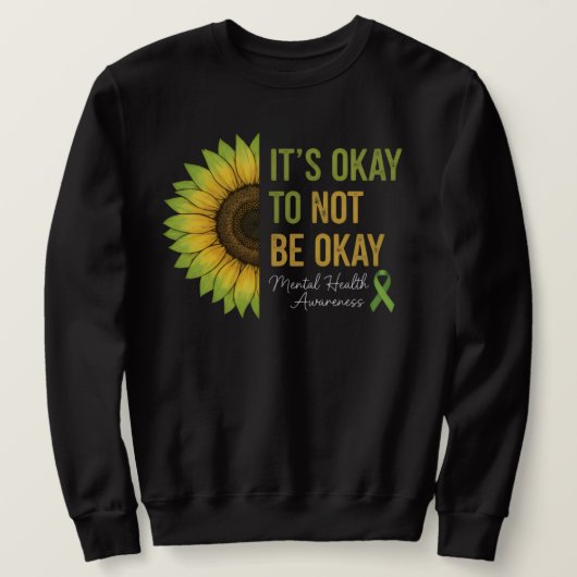 Mental Health Awareness Sunflower スウェットシャツ (デザイン正面)