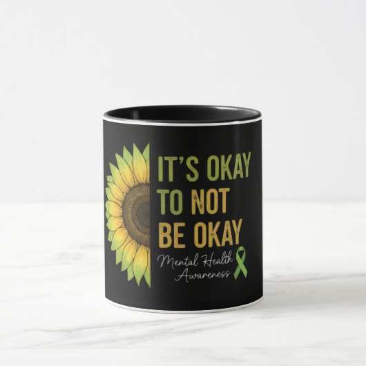 Mental Health Awareness Sunflower マグカップ (中央)
