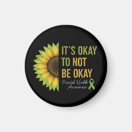 Mental Health Awareness Sunflower  マグネット