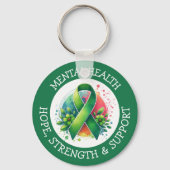 Mental Health Awareness - Support Strength Support キーホルダー (正面)