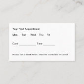 Mental Health Counseling Psychotherapy Appointment 名刺 (裏面)