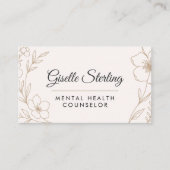 Mental Health Counselor Botanical Floral  名刺 (正面)