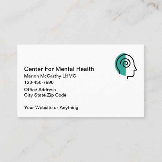 Mental Health Counselor Business Cards 名刺 (正面)