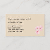 Mental Health Counselor Cherry Blossom Sakura  名刺 (裏面)