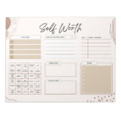 Mental Health Daily Annotepad Brown 8.5x11 ノートパッド (正面)