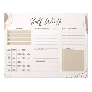Mental Health Daily Annotepad Brown 8.5x11 ノートパッド