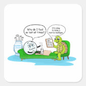 Mental Health Get Well, Golf Humor for Support スクエアシール (正面)