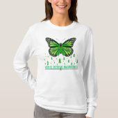 Mental Health Green Ribbon Butterfly Tシャツ (正面)