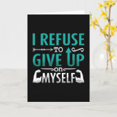 Mental Health I Refuse To Give Up On Myself Anxie カード (黄色い花)