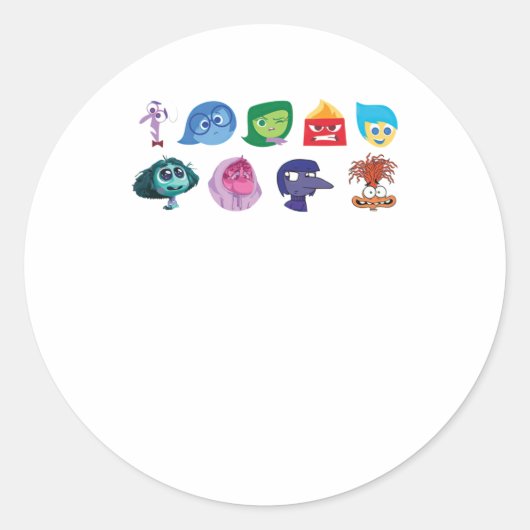 Mental Health Inside Out 2ステッカー ラウンドシール (正面)