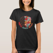 Mental Health Matters Brain Flower Awareness Kid M Tシャツ (正面)