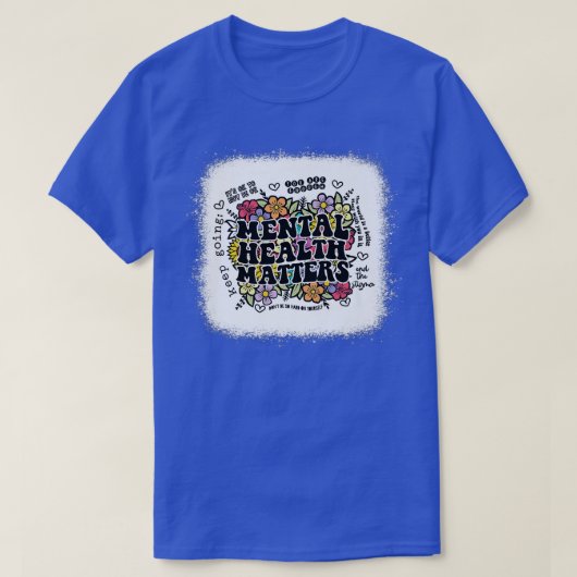 Mental Health Matters Gift Human Brain Illness Awa Tシャツ (デザイン正面)