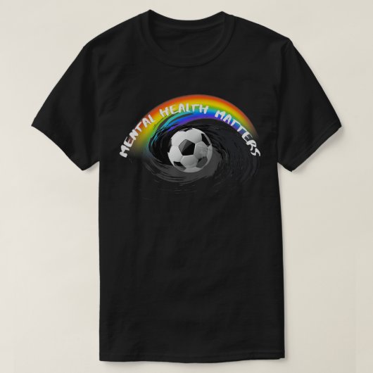 Mental Health Matters Lgbtq Soccer Rainbow Pride48 Tシャツ (デザイン正面)