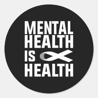 Mental health matters Mental Health Is Health ラウンドシール