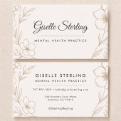 Mental Health Practice Botanical Floral  名刺