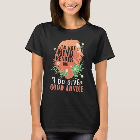 Mental Health Quote Floral for School Psychologist Tシャツ (正面)