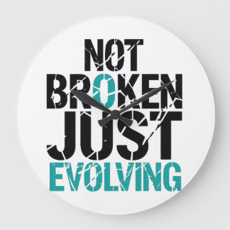 Mental Health Recovery Not Broken Quote ラージ壁時計