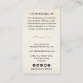 Mental Health Scribble to Growth Sprout Therapist 名刺 (裏面)