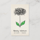 Mental Health Scribble to Growth Sprout Therapist 名刺 (正面)