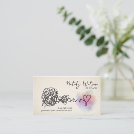 Mental Health Scribble to Heart Unraveling 名刺 (スタンド正面)