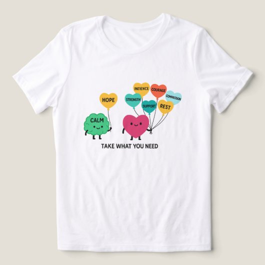 Mental Health Support Balloons トライブレンドＴシャツ (デザイン正面)