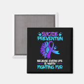 Mental Health Support Week Suicide Prevention Awar マグネット (正面/裏面)