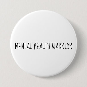 Mental Health Warrior大きいボタン、認識度 缶バッジ