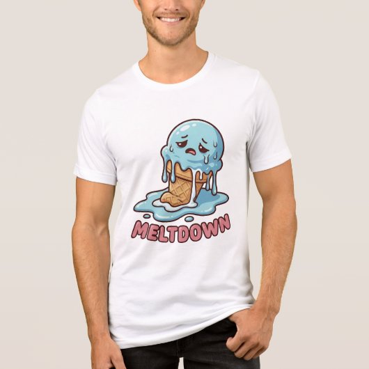 Mental Meltdown Cute Ice Cream Pun トライブレンドＴシャツ (正面)