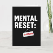 Mental Reset In Session Tee, Funny Self Care カード (正面)
